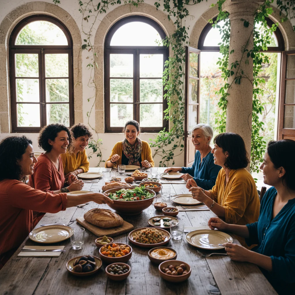 Women's empowerment circle ceremony at Pure Nature Yoga retreat in Portalegre Portugal